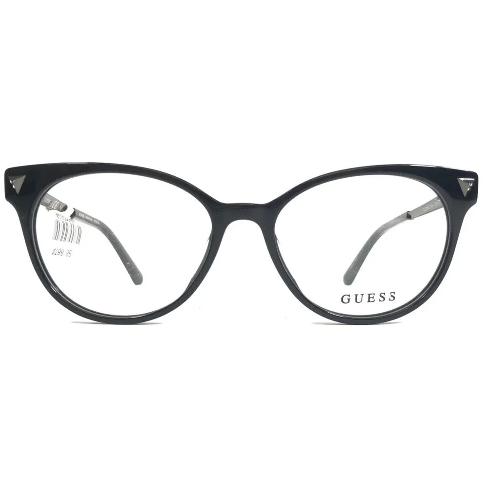 Guess Eyeglasses Frames GU2799-S 001 Black Gray Round Cat Eye Full Rim 52-16-140
